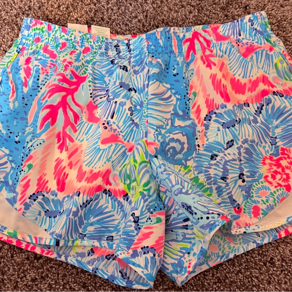 Lilly Pulitzer Blue and Pink Athletic Shorts